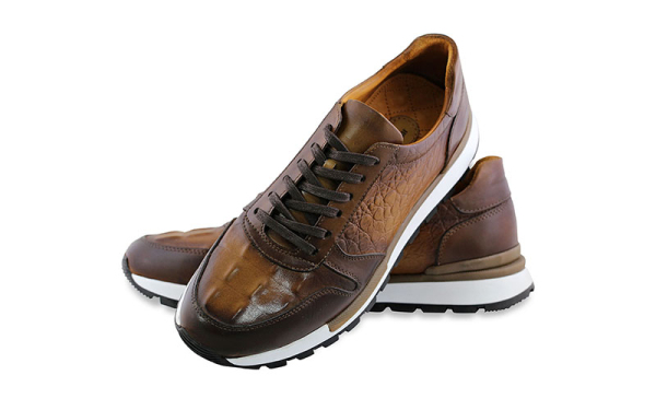 Express your lifestyle with our custom shoes made by using embossed pattern or hand-pained calf leather